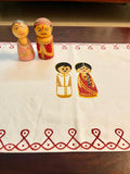 Hand Block printed Golu Couple Doll Table Runner