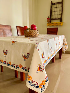 Hand Block Print Cotton Kalka Print Table Cloth