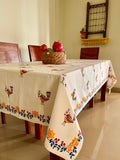 Hand Block Print Cotton Kalka Print Table Cloth