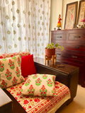Pallavi Print Pure Cotton Cushion Cover