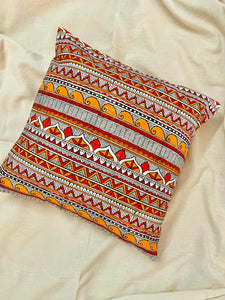 Madhubani Print Pure Cotton Cushion Cover