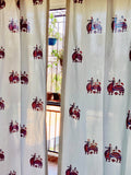 Hand Block Printed Camel Print in Pink and Blue