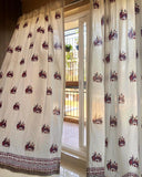 Hand Block Printed Camel Print in Pink and Blue