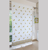 Hand Block Print Preethi Bird Print Cotton Curtain - STANDARD-SINGLE