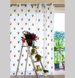 Jaya Monstera Embroidered Cotton Curtains