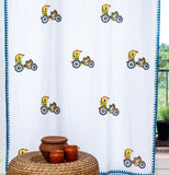 Hand Block Rickshaw Print Cotton Curtain