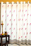 Hand Block Print Lotus Print Cotton Curtain