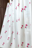 Hand Block Print Lotus Print Cotton Curtain