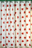 Hand Block Print Maple Leave Curtain