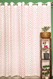 Hand Block Print Little Heart Cotton Curtains for kid's room - SINGLE