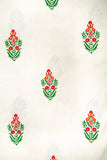 Hand Block Printed Pallavi Print Curtains in Red, Green and Mustard