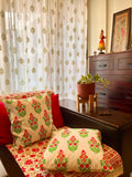 Pallavi Print Pure Cotton Cushion Cover