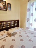 Hand Block Printed Tree Print Cotton Bed Sheet