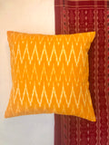 Yellow Ikat Cotton Cushion Cover
