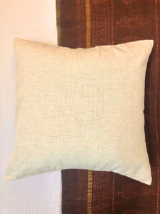Off White Khadi Cotton Cushion Cover
