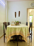 Hand Block Print Cotton Marigold Table Cloth