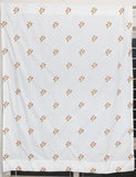 Red Rose Embroidered Cotton Curtain