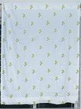Yellow Rose Embroidered Cotton Curtain